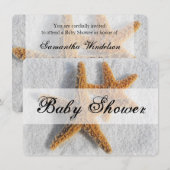 Zeesterren in Zand Beach Thema Baby shower Kaart (Voorkant / Achterkant)