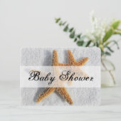 Zeesterren in Zand Beach Thema Baby shower Kaart (Staand voorkant)