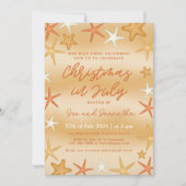 Zeesterren Kerstmis in juli Party Uitnodiging (Voorkant)