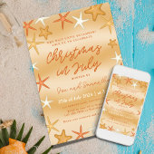 Zeesterren Kerstmis in juli Party Uitnodiging