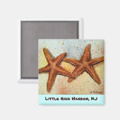 zeesterren, Kleine Eierhaven, NJ-magneet Magneet (Voorkant / Achterkant)