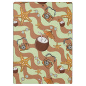 Zeesterren, kokosnoten en camera's klembord (Achterkant)