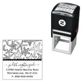 Zeesterren kust monogram retour adres  zelfinktende stempel (In situ)