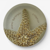 Zeesterren kustfotografie natuurlijk  papieren bordje (Voorkant)