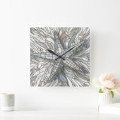 Zeesterren mozaïek kunst - Moeder van de parel Vierkante Klok (Huis)