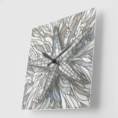 Zeesterren mozaïek kunst - Moeder van de parel Vierkante Klok (Hoek)