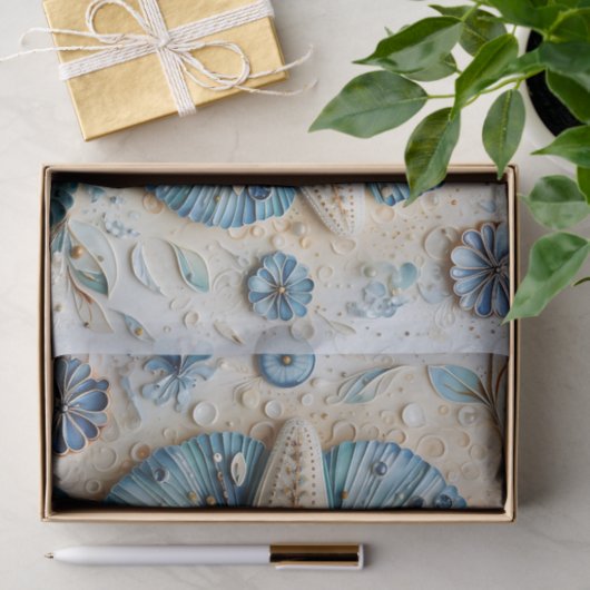 Zeesterren nautische kust strand decoupage tissuepapier (Geschenk)