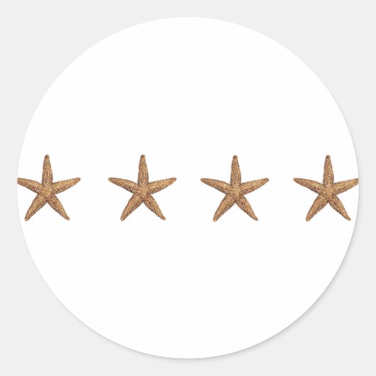 Zeesterren - Noord-Zee Star Ronde Sticker (Voorkant)