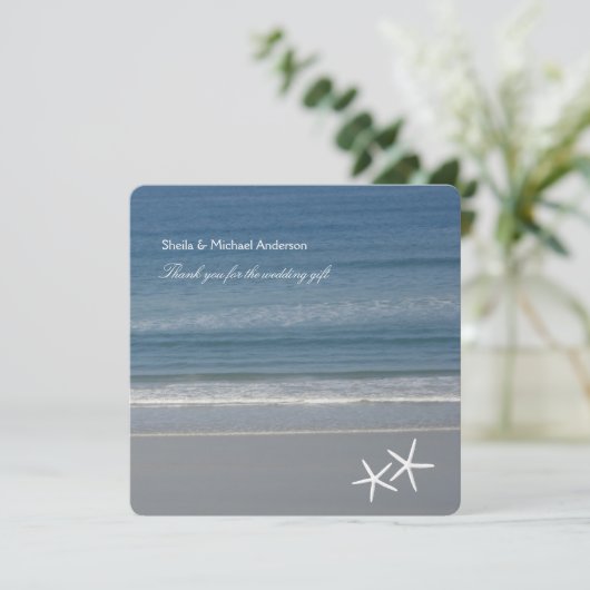 Zeesterren Oceaan Dank u Kaarten (Staand voorkant)