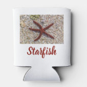 Zeesterren Oceaan  Strand Retro Souvenir Blikjeskoeler (Achterkant)