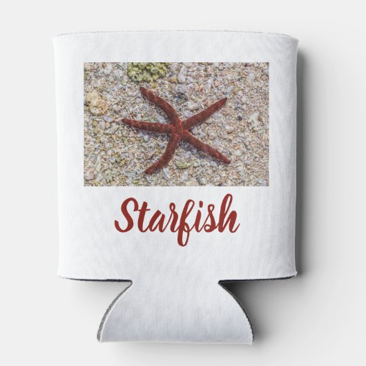 Zeesterren Oceaan Strand Retro Souvenir Blikjeskoeler (Achterkant)