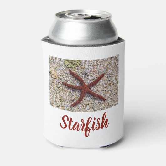 Zeesterren Oceaan  Strand Retro Souvenir Blikjeskoeler (Blikje Achterkant)