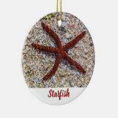 Zeesterren Oceaan Strand Retro Souvenir Keramisch Ornament (Rechts)