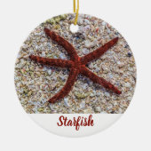 Zeesterren Oceaan Strand Retro Souvenir Keramisch Ornament (Voorkant)