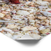 Zeesterren Oceaan Strand Retro Souvenir Perfect Poster (Hoek)