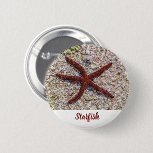Zeesterren Oceaan  Strand Retro Souvenir Ronde Button 5,7 Cm