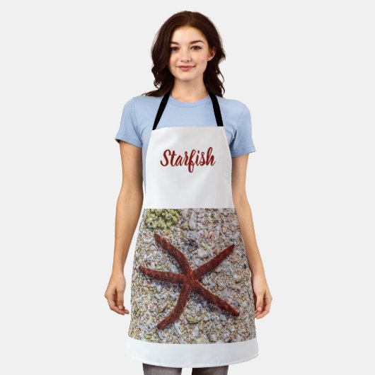 Zeesterren Oceaan  Strand Retro Souvenir Schort (Gedragen)