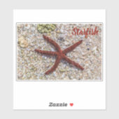 Zeesterren Oceaan  Strand Retro Souvenir Sticker (Vel)