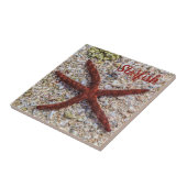 Zeesterren Oceaan Strand Retro Souvenir Tegeltje (Zijkant)