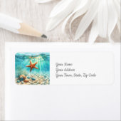 Zeesterren onder het Zee Coastal Beach Etiket (Insitu)