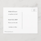 Zeesterren op het strand Save the Date Briefkaarte Aankondigingskaart (Achterkant)