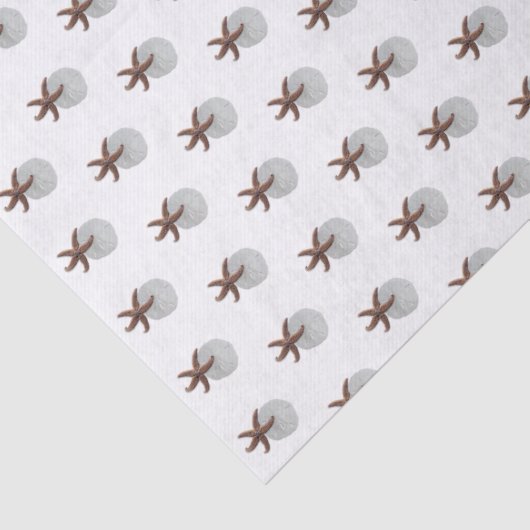 Zeesterren op Zand Dollar Tissue Paper Tissuepapier (Detail)