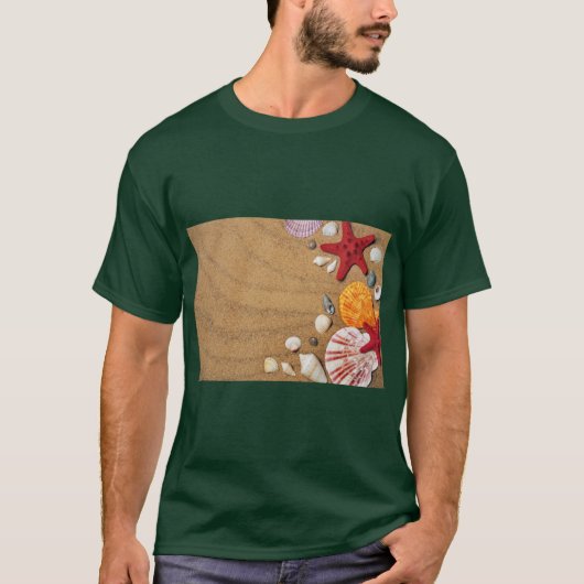 Zeesterren op Zandkust T-shirt (Voorkant)