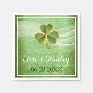 Zeesterren paar en sluier turquoise strand bruilof servet