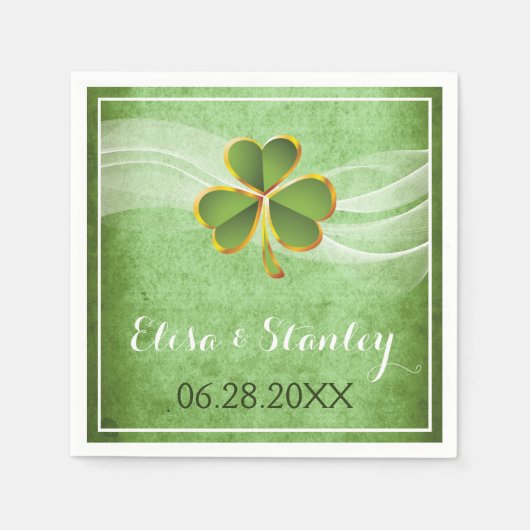 Zeesterren paar en sluier turquoise strand bruilof servet (Voorkant)