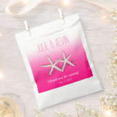 Zeesterren paar op het strand bruiloft ombre fuchs bedankzakje (Geknipt)