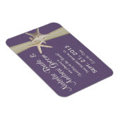 Zeesterren Paarse Save the Date Magneet (Rechterzijde)