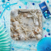 Zeesterren parels schelpen Driftwood Beach Papieren Bordje (Feest)