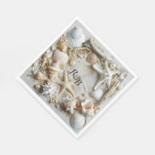 Zeesterren parels schelpen Driftwood Beach Servet (Hoek)