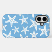 Zeesterren patroon blauw Case-Mate iPhone case (Achterkant (horizontaal))