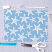 Zeesterren patroon blauw tissuepapier (Craft)