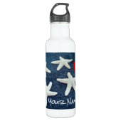 Zeesterren Rood Wit en Blauw USA Patriotic Nautica Waterfles (Voorkant)