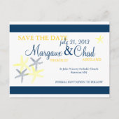 Zeesterren Save the Date Briefkaart (Voorkant)