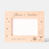 Zeesterren schelpen en parels 7x5 gegraveerde lijstjes (Voorkant)