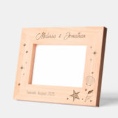Zeesterren schelpen en parels 7x5 gegraveerde lijstjes (Links)