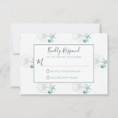 Zeesterren schelpen moderne elegante strand RSVP b (Voorkant)