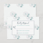 Zeesterren schelpen moderne elegante strand RSVP b (Voorkant / Achterkant)