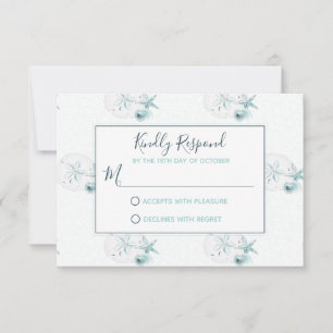 Zeesterren schelpen moderne elegante strand RSVP b