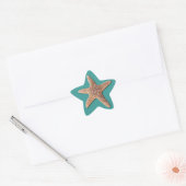 Zeesterren Sticker - Turquoise (Envelop)
