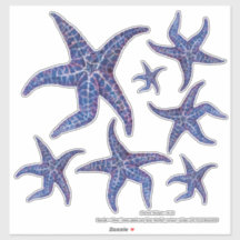 Zeesterren Stickers - BLAUW