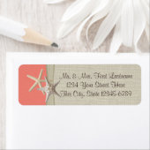 Zeesterren strand koraal etiket (Insitu)