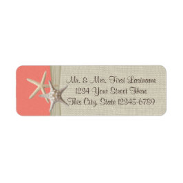 Zeesterren strand koraal etiket