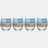 Zeesterren strand Stemless wijnglas of rotsen glas (Rechts)
