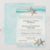 zeesterren tropisch strand rustiek kaart (Voorkant / Achterkant)