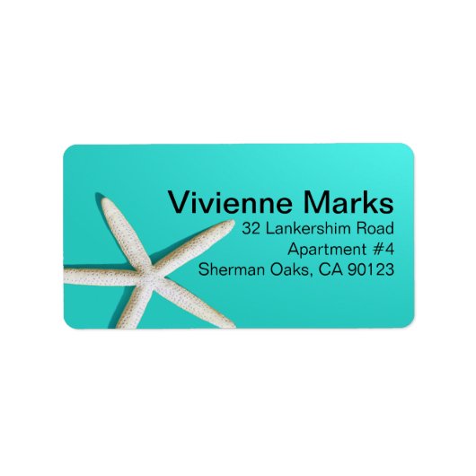 Zeesterren Vingers Strand | BLAUWGROEN Etiket (Voorkant)