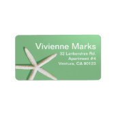 Zeesterren Vingers Strand | Munt groen Etiket (Voorkant)